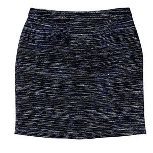 LAUNDRY by Shelli Segal Metallic Tiny Blue Sequined Skirt Size 6